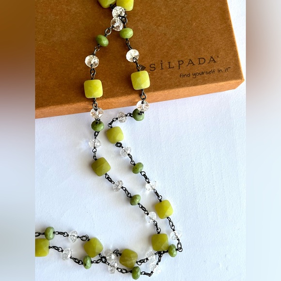 Silpada 925 Sterling Silver Canadian Olive
Jade Quartz Toggle Necklace - Picture 1 of 5
